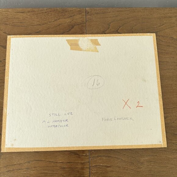 Vintage still life watercolor painting signed - Picture 5 of 7